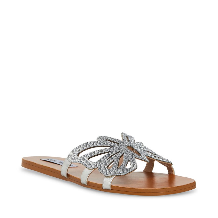 Silver Steve Madden Savannah Women\'s Slides | PH 4528IUB